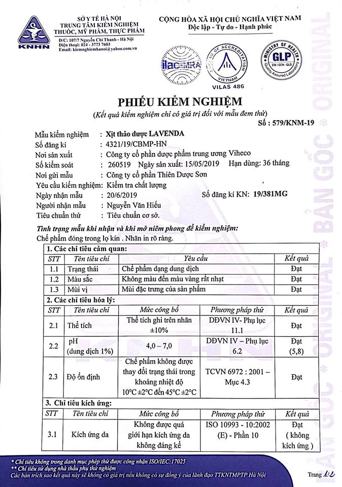 kiem nghiem xit lavenda